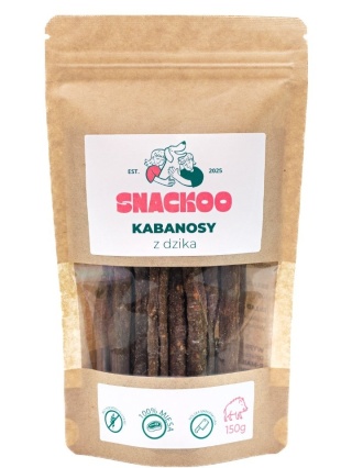 Kabanosy dla psa dzik 100% mięsa Snackoo 150g