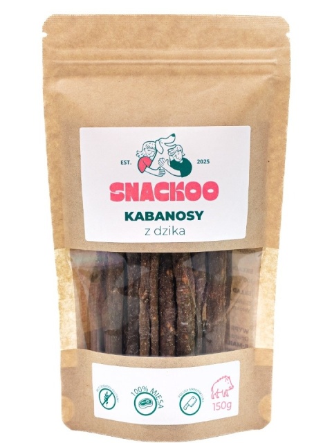 Smaczki dla psa – kabanosy z dzika 100% mięsa