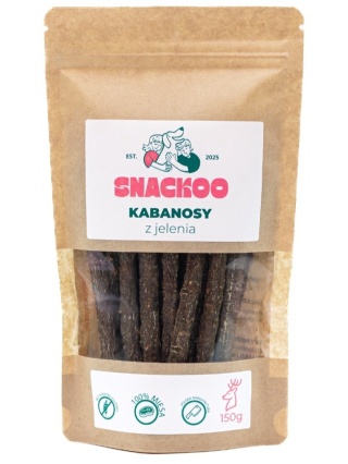 Kabanosy dla psa jeleń 100% mięsa Snackoo 150g