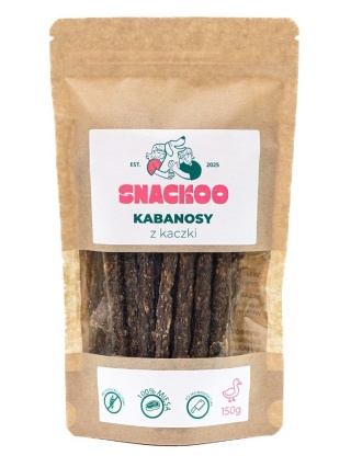 Kabanosy dla psa kaczka 100% mięsa Snackoo 150g