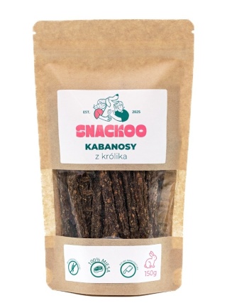 Kabanosy dla psa królik 100% mięsa Snackoo 150g