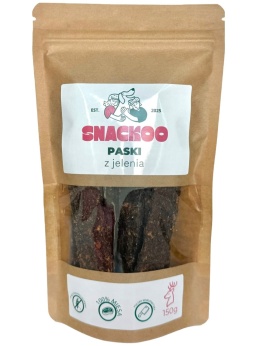 Przysmak dla psa paski mięsne jeleń 100% mięsa Snackoo 150g