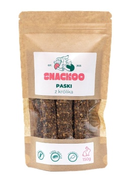 Przysmak dla psa paski mięsne królik 100% mięsa Snackoo 150g