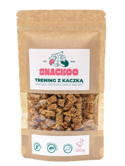Smaczki dla psa kaczka 100% mięsa Snackoo 100g