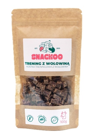 Smaczki dla psa wołowina 100% mięsa Snackoo 100g